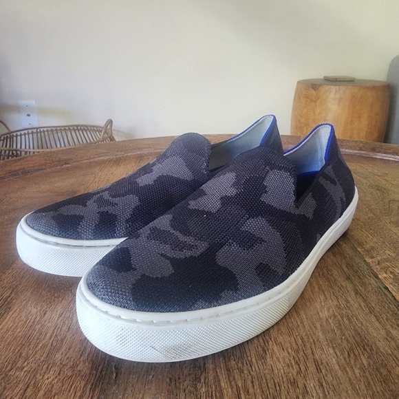 Rothy's The Original Slip On Sneaker Grey Camo Textile Comfort Shoes Women’s 8 - Picture 6 of 13